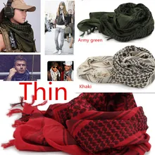 Военный шема шарф тактический пустыня Арабская Куфия шарф арабский хлопок тонкие шарфы