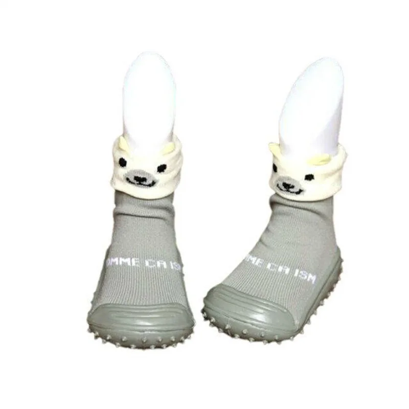 Носки детские Резиновые подошвы Носки Обувь для младенцев с резиновой подошвой носки с принтом новорожденных Нескользящие Детские носки носочки lmy05 - Цвет: style 3