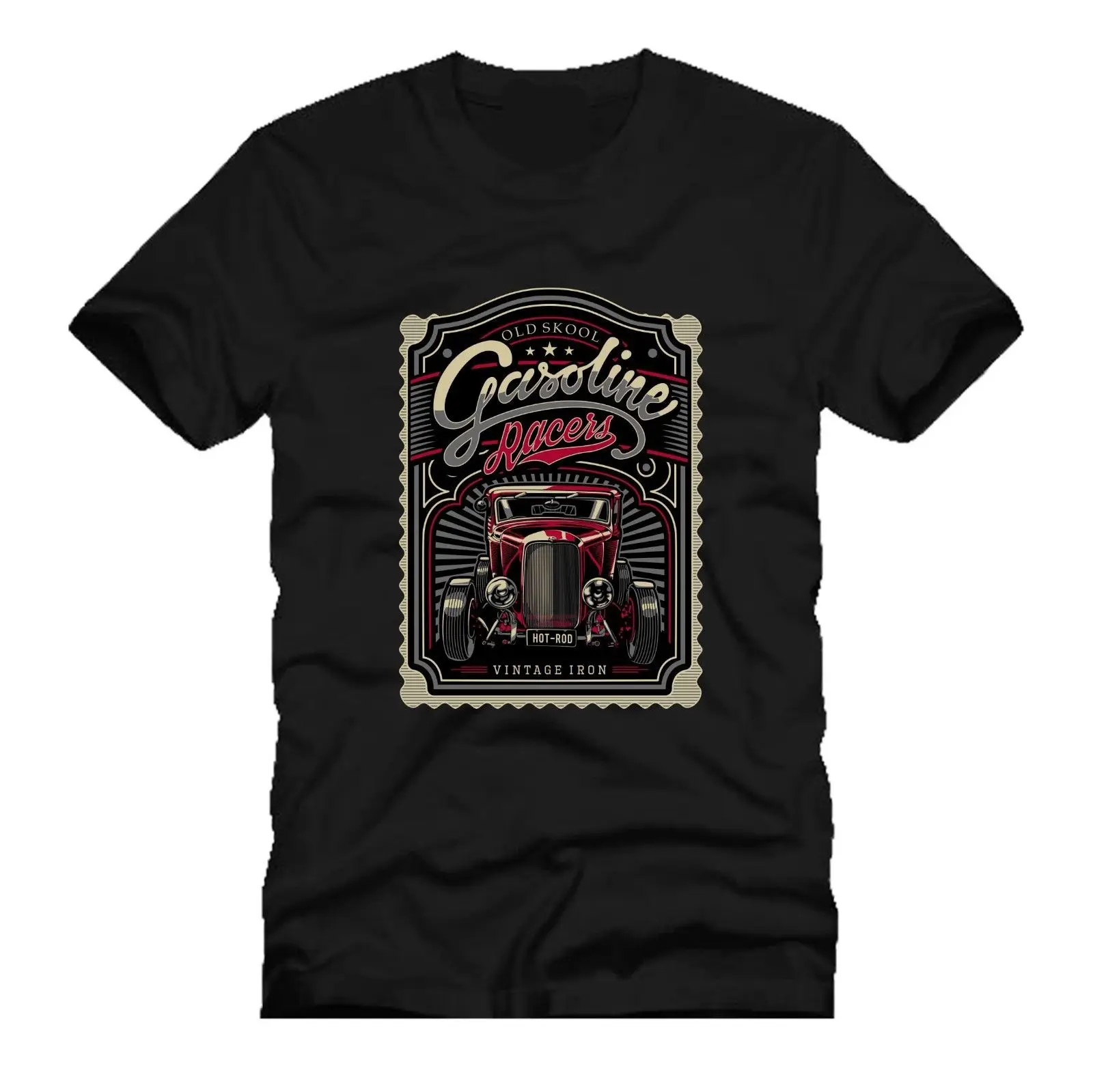 OLD SKOOL gasoline HOTROD vintage iron mashup MENS tshirt tee 2019 Cheap wholesale tees 100% Cotton For Man T shirt printing | Мужская