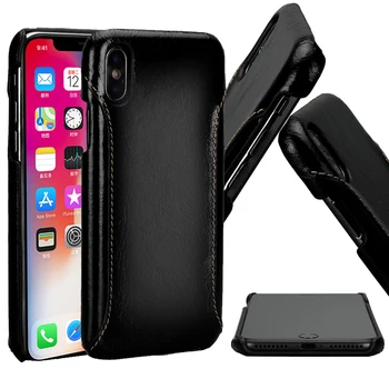 

Oil Wax Cow Leather Case for iPhone 6 6S 7 8 Case Back Cover Splice Style Phone Case for iPhone X 6 6S 7 8 Plus Case