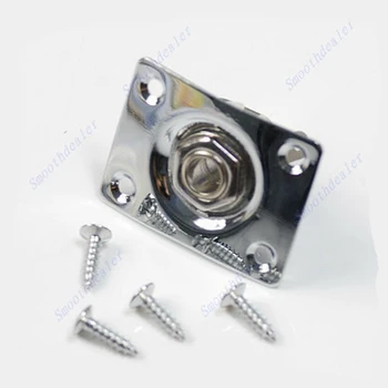

Guitar Jack Plate + Output Socket Chrome Rectangle For Gibson Epiphone