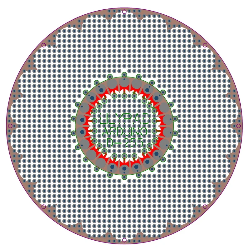 10 шт./лот) Прототип PCB для LilyPad проект DIY, D 120 мм/4,72"