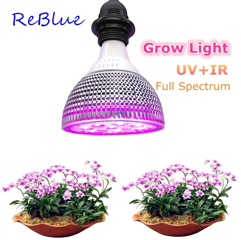 Светодиодный светильник ReBlue для выращивания фитолампы полный спектр UV Led 660nm 450nm