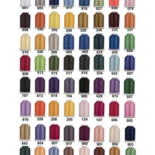 60 Brother цветов серии трилобал полиэстер машинная нить для вышивки идеально подходит для большинства машин 1000 м* 60 разных цветов