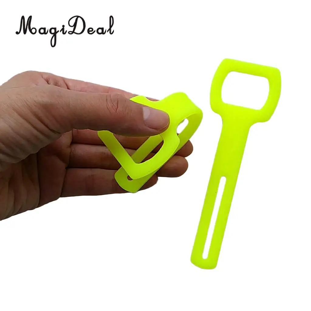 MagiDeal 2 Pcs Flexible Silicone Octopus Holder Straps Square 2nd Stage Regulator Retainer for Underwater Scuba Diving Diver