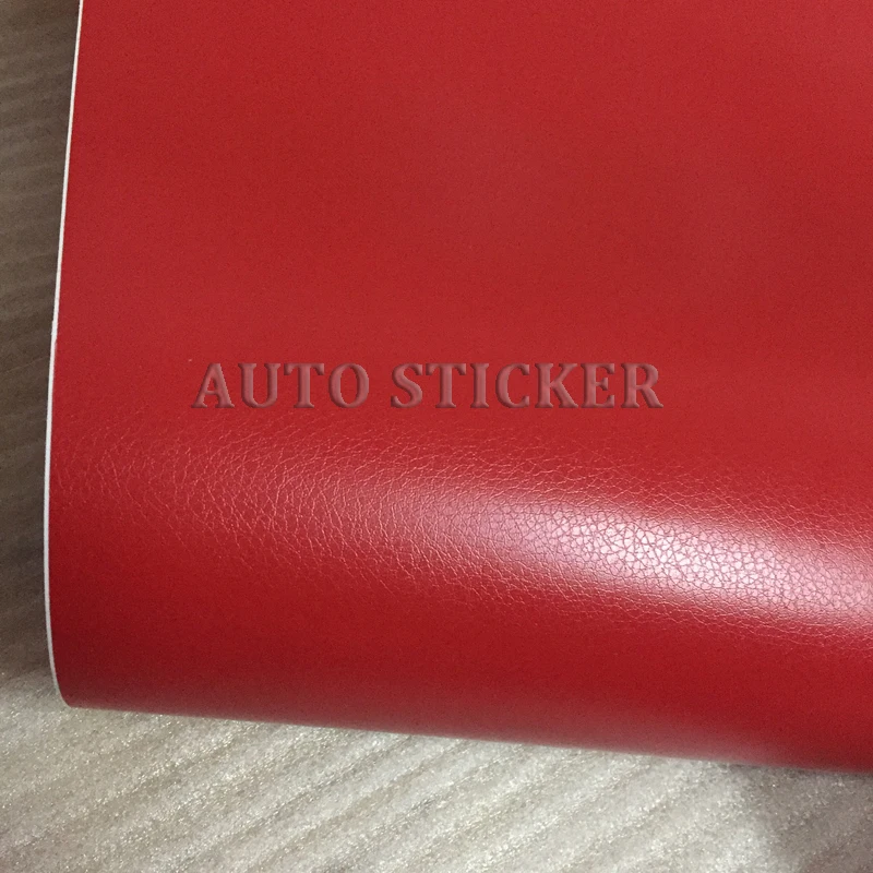 red leather car vinyl wraps 5