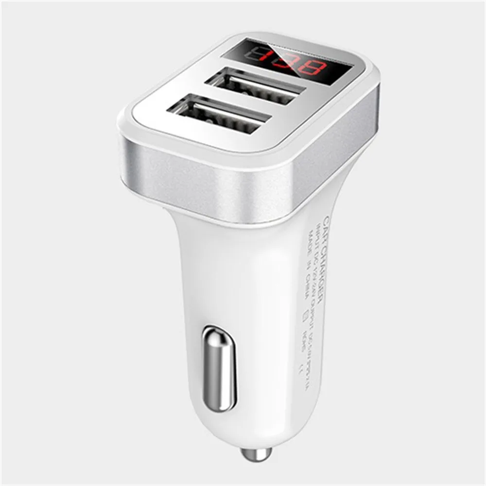 Франшиза 2019 5V 2.1A 2-портовое USB Автомобильное зарядное устройство со светодиодным