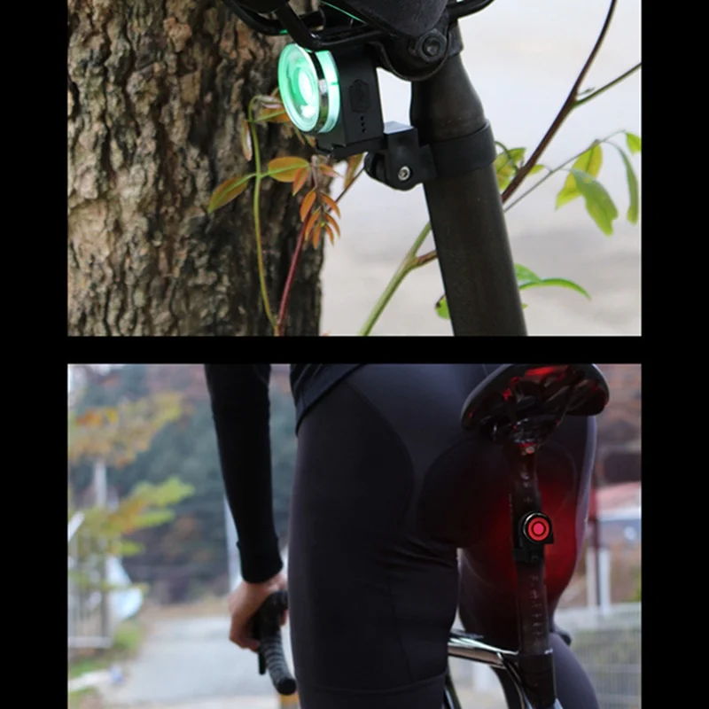 Включение/выключение с одной кнопкой стоп-сигнал зондирования IPx5 Водонепроницаемый светодиодный зарядки Велоспорт Хвост светильник длинная лампа для ночного времени велосипеда вспышка светильник велосипед задний светильник