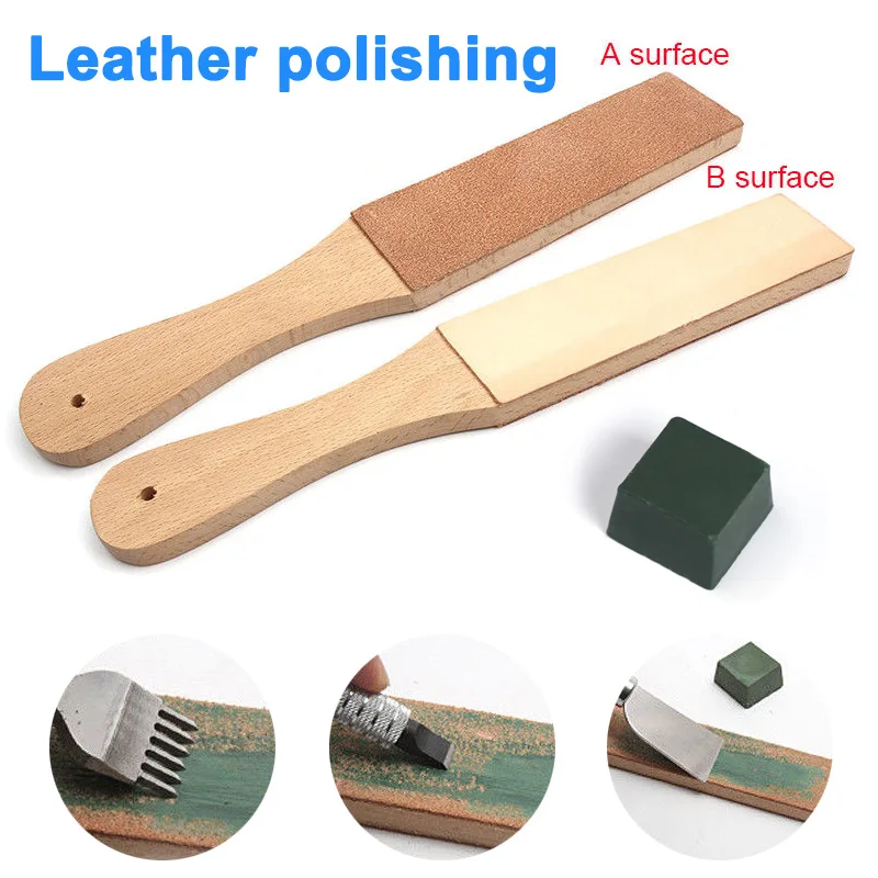 

Dual Sided Leather Blades Strop Cutter Razor Sharpener Polishing Board Sharpen Home Tools MYDING
