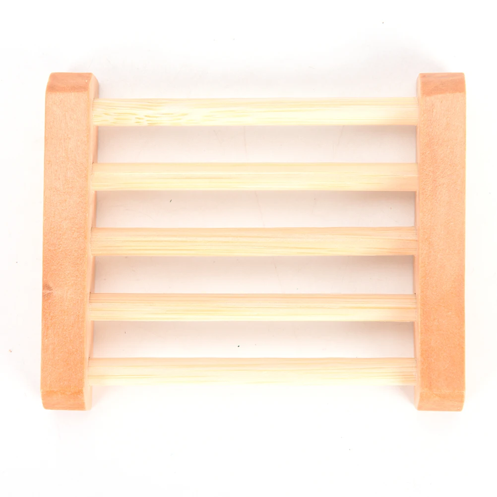 1PCS 9*7cm Bath Soap Holder Soap Bathroom Accessories Classic Practical Wooden soap box Soap Dish
