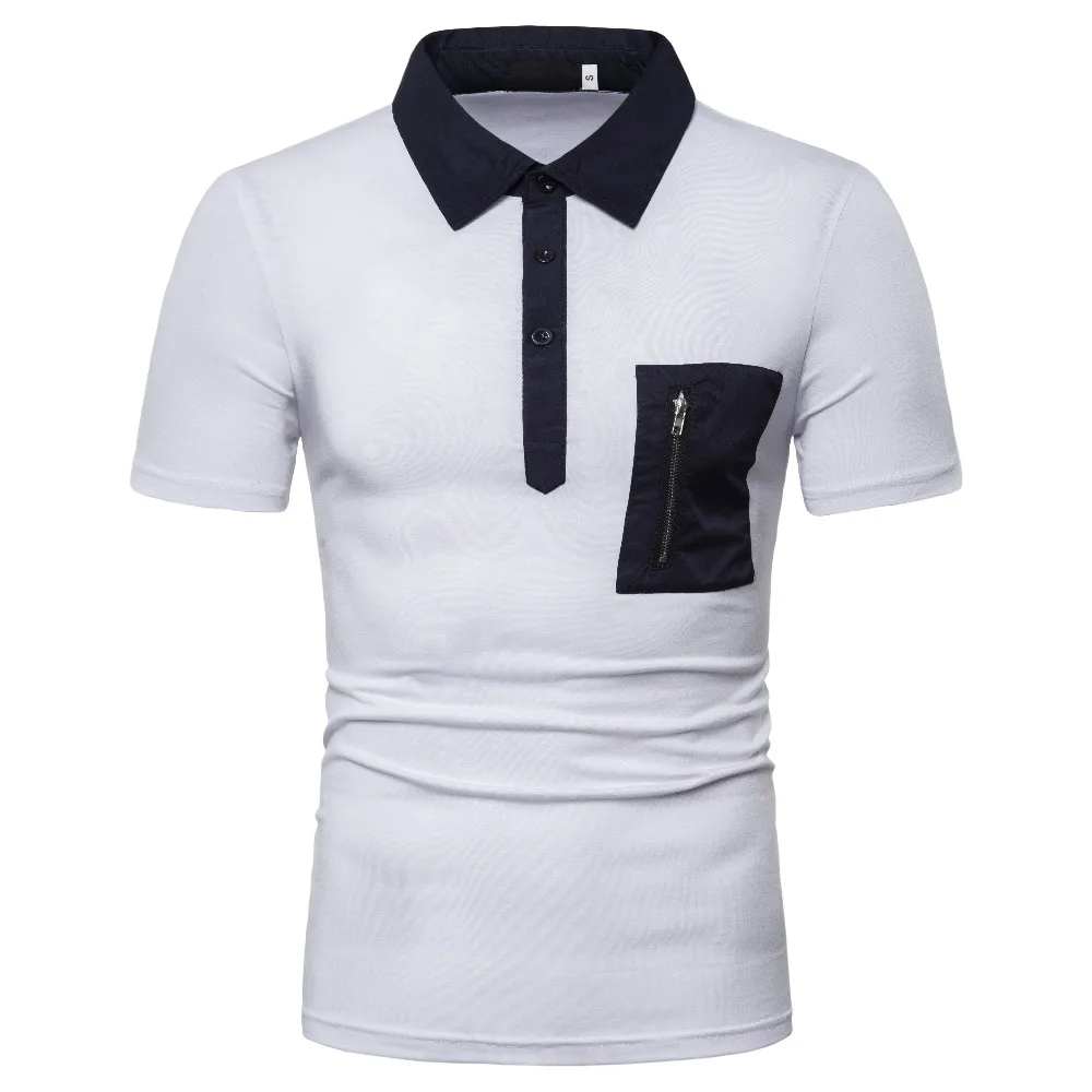 mens polo white tee