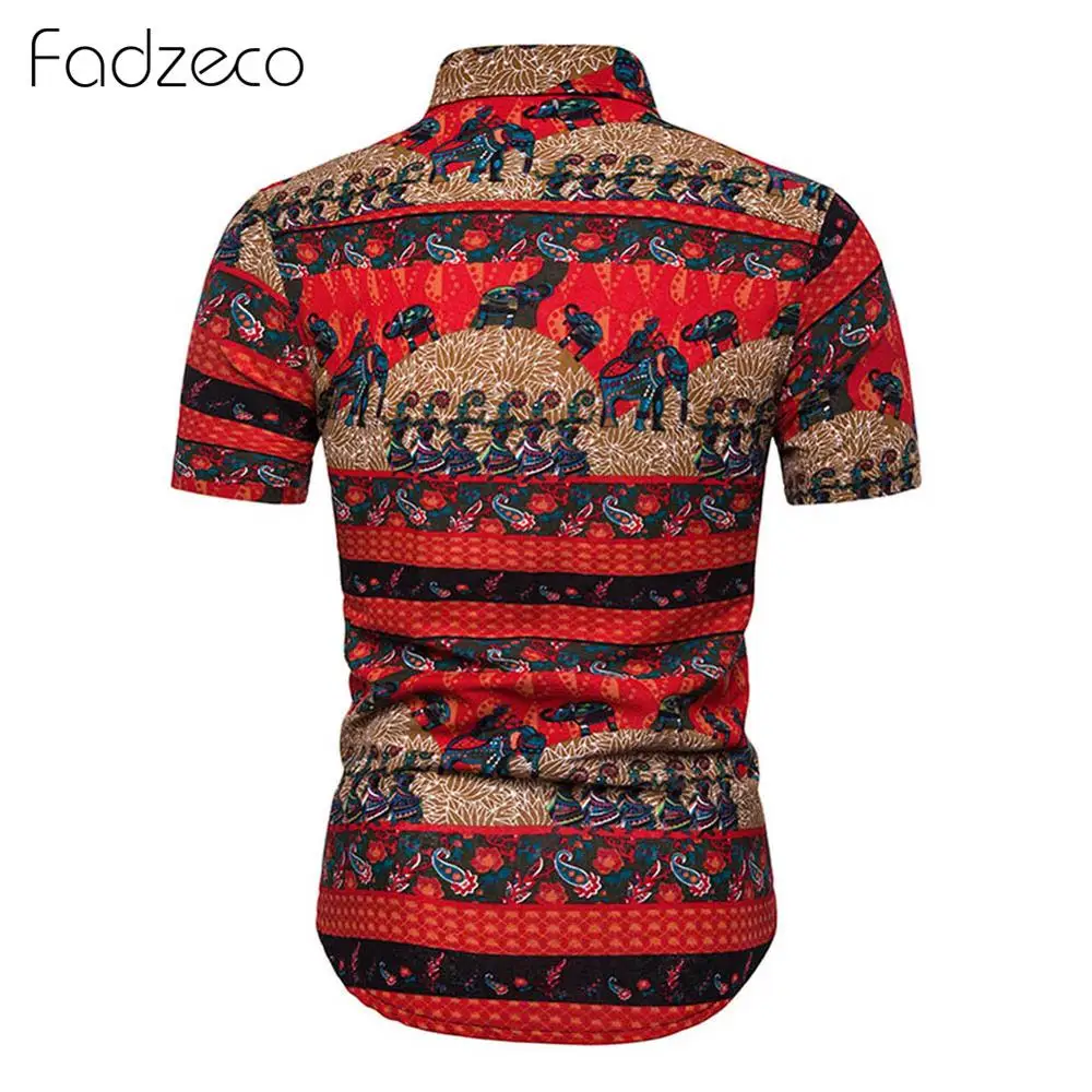 Мужская льняная футболка Fadzeco летняя пляжная блузка с короткими рукавами и