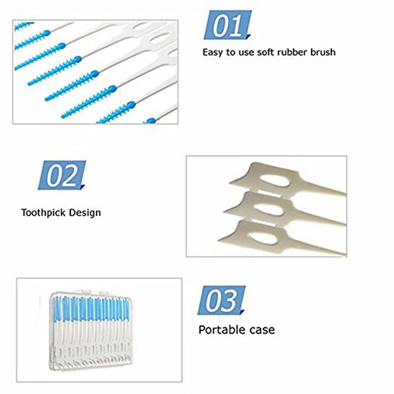 40 шт./кор. Стоматологическая гигиена полости рта тонкий мягкий прозрачный чехол для ухода за межзубным пространством между зубами, щеточка для зубов, множество цветов на Палочки для ухода за межзубным пространством для очистки инструмент кисть
