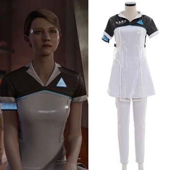 

Game Detroit Become Human KARA Cosplay Costume AX400 Agent Outfit Women Dress Halloween Carnival Costume Uniform Custom Made