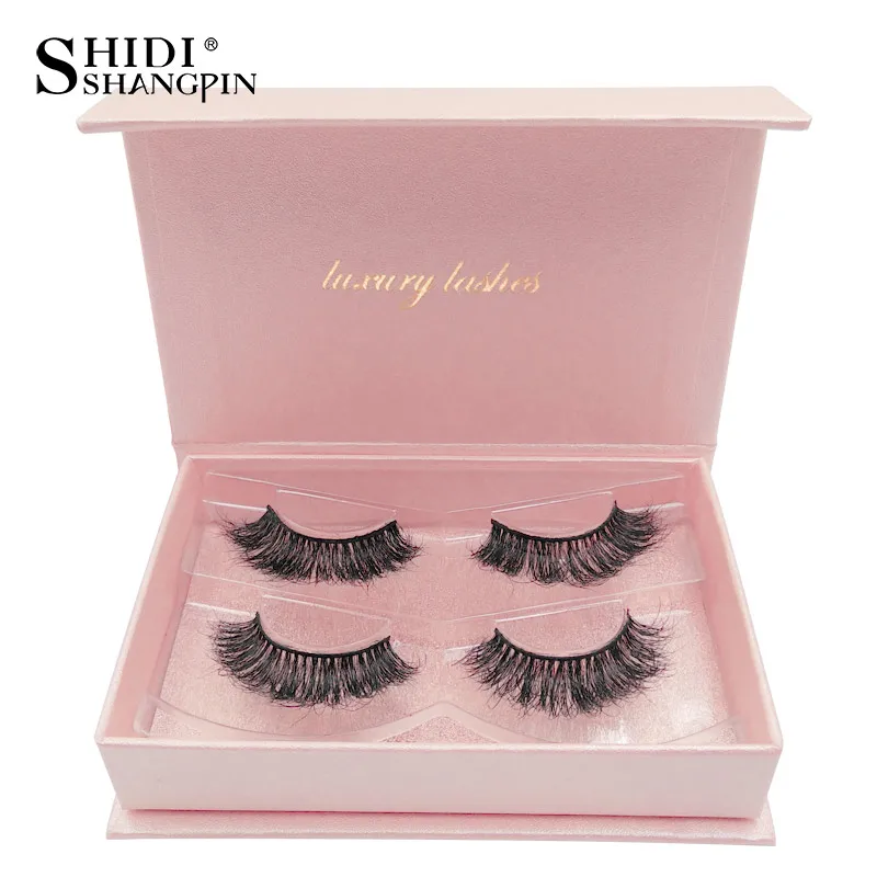 

SHIDISHANGPIN 2 Pairs False Eyelashes 3d Mink Eyelashes Natural long Cilios Mink Volume Fake Eye Lashes Maquillaje Mink Lashes