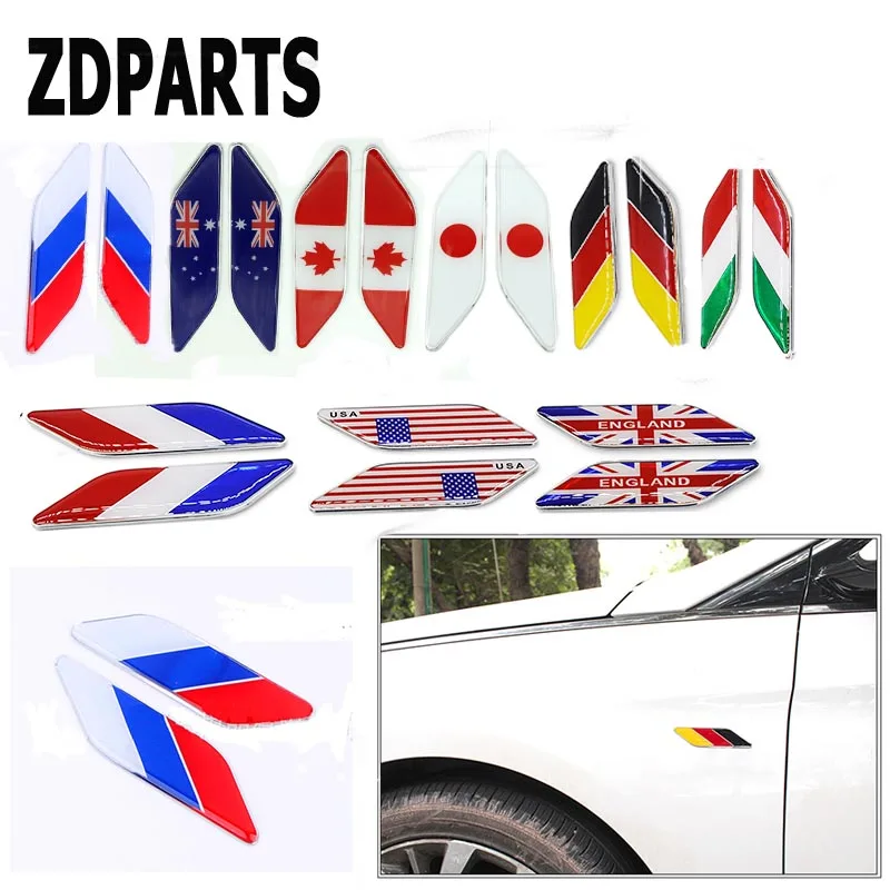ZDPARTS 2X автостайлинг Флаг окно крыло дверь боковые наклейки для Renault Megane 2 Logan Captur Alfa