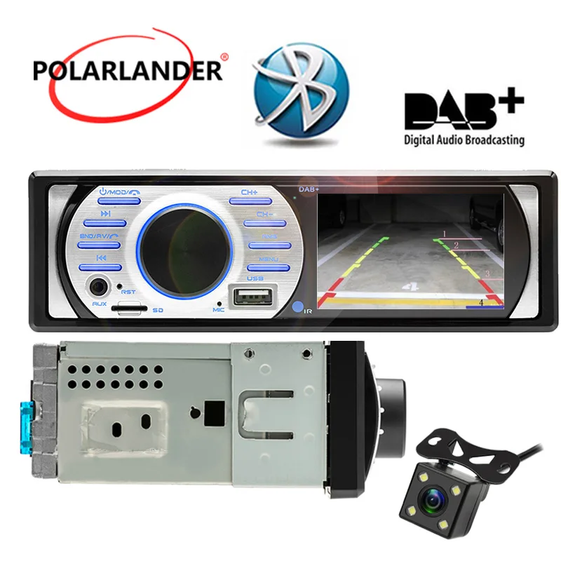 1Din автомобильное радио DAB+ с камерой Авто аудио стерео 3," HD MP5/WMA 12 В USB/TF/AUX in FM In-Dash интерфейс Bluetooth ISO контакт