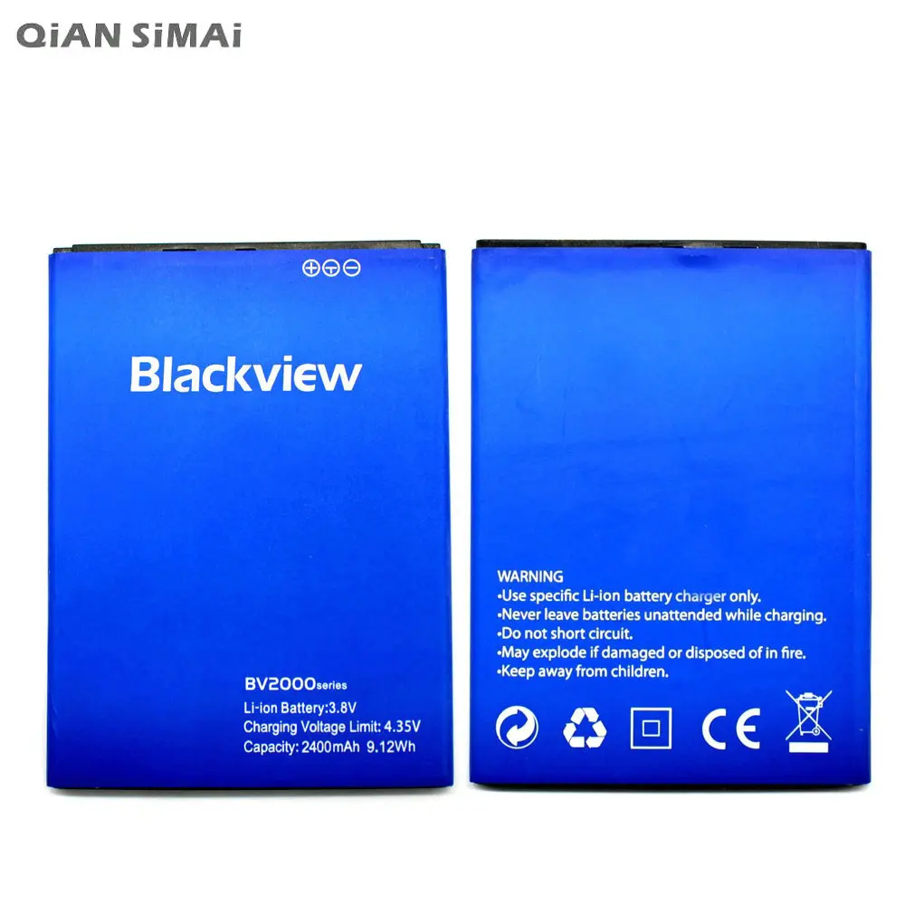 

QiAN SiMAi high quality 2400mAh battery for Blackview BV2000 BV2000S Mobile Phone +Tracking Code