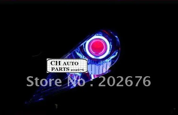 

FREE SHIPPING, HYUNDAI VERNA ANGEL EYE COMPLETE HEADLIGHT, WITH EVIL EYE AND BI-XENON PROJECTOR