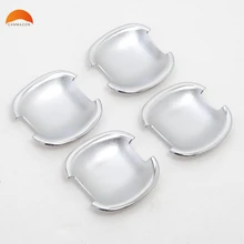 For KIA Sportage 2010-2014 Chrome Door Handle Bowl Cover Trim Side Exterior Door Handle Protective Trim Car Accessories 4PCS