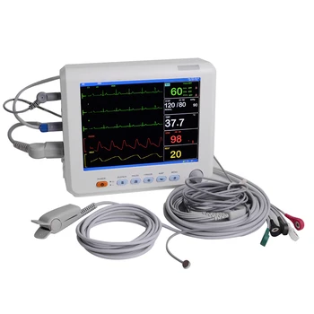 

Health Care Blood Pressure 8 Inch ICU CCU Vital Sign Patient Monitor 6 parameter ECG NIBP RESP TEMP SPO2 PR