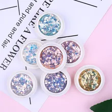 Блестки для ногтей, смешанные блестки, макияж для глаз, градиентная пудра, украшение для ногтей