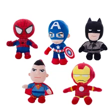 28 см disney Marvel Мстители мягкие животные плюшевые куклы игрушки Аниме Супермен Человек паук Железный человек Капитан Америка кукла детский подарок