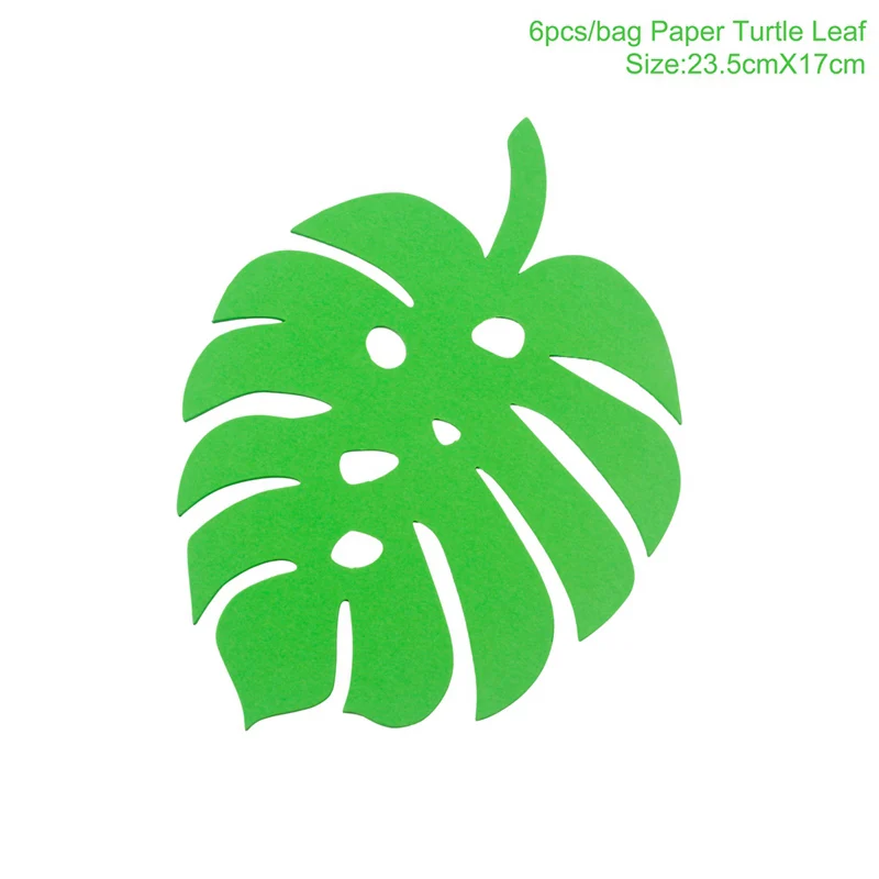 FENGRISE, сделай сам, монстера, искусственные Пальмовые Листья, бумага, растение, лист черепахи, украшение стола, аксессуары, свадебное украшение для дома - Цвет: 6 Green turtle leaf