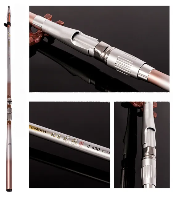 Cheap Carbon Long Section Rock Fishing Rod 3.6/4.5/5.4/6.3/m Portable Telescopic Fishing Rod Spinning Fish Hand Fishing Tackle Sea Rod
