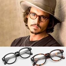 Брендовая прозрачная оправа для очков, оптическая Классическая модная оправа для очков в стиле унисекс с изображением Джони Депп# A7785F