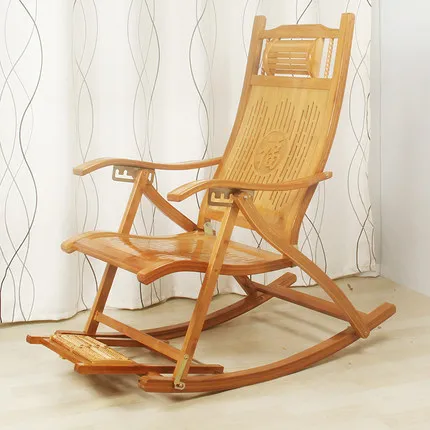 Кресло-качалка RockerBamboo, балконное легкое кресло, упаковка для обеда, для отдыха, многофункциональный, бамбуковый стул - Цвет: 1