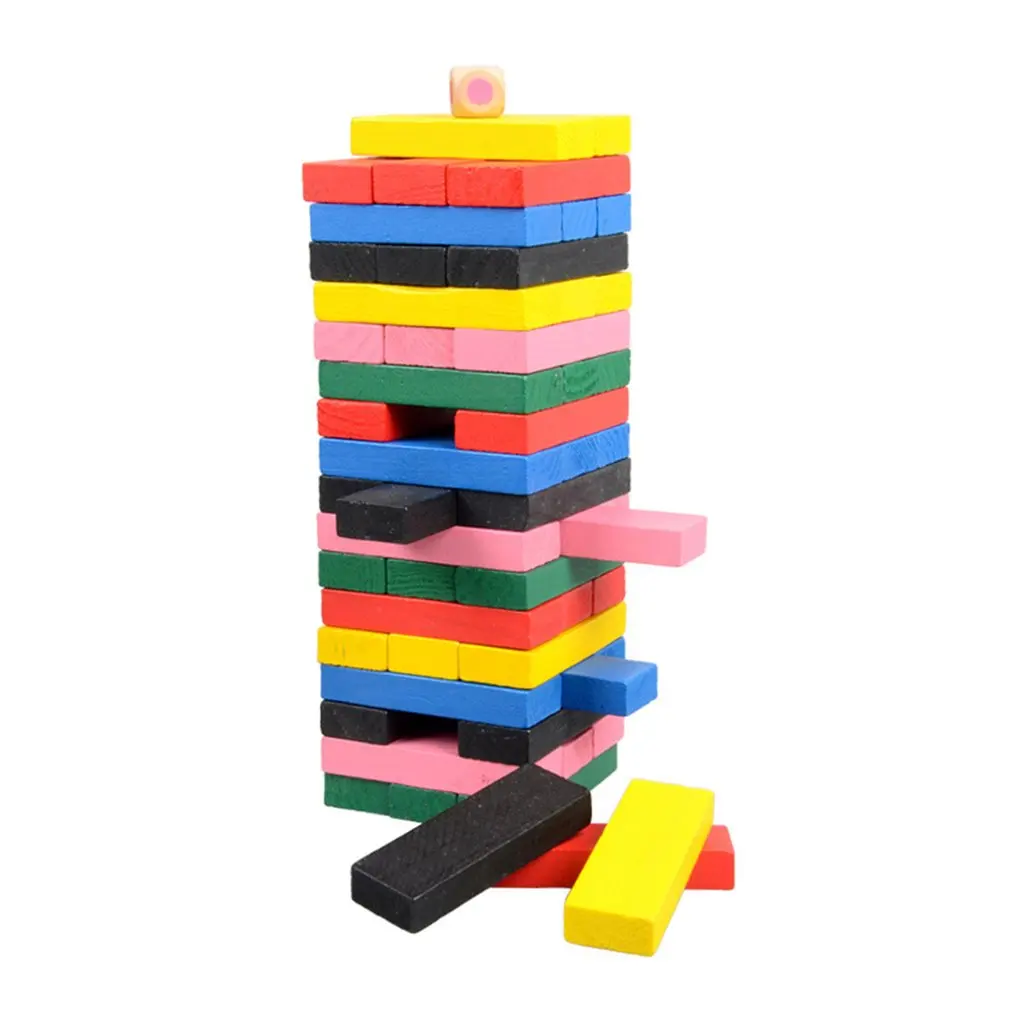 54 шт./компл. игра, развитие Нетоксичная деревянная игрушка Детские блоки Детская Строительная игра, развитие Нетоксичная деревянная игрушка