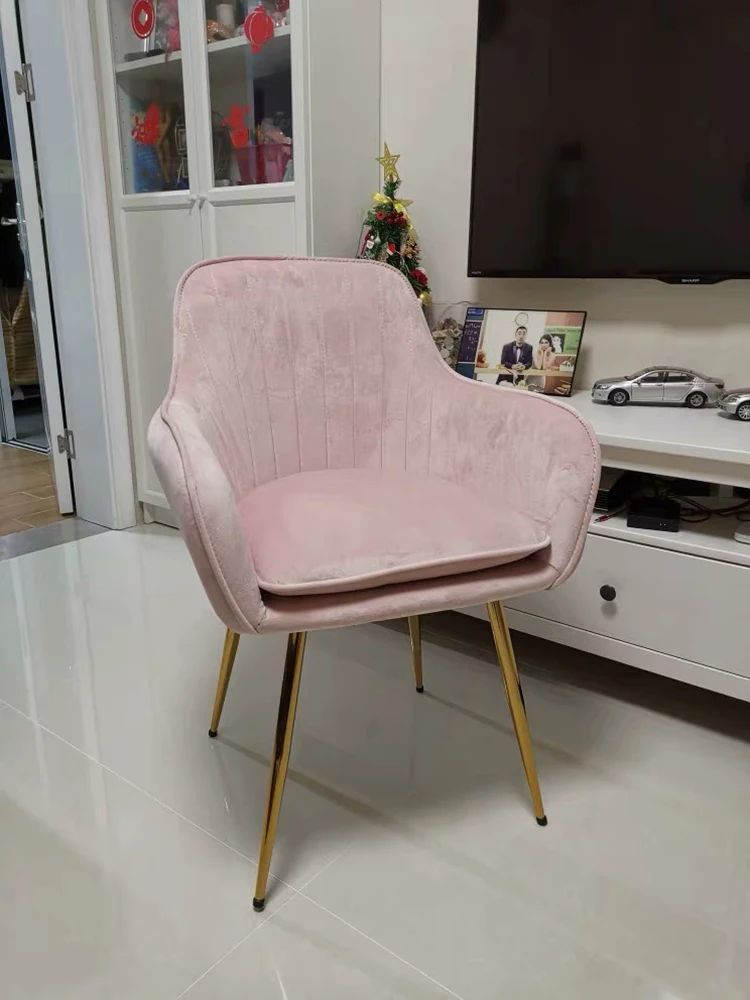 Современный обеденный стул для спальни современный минималистичный стул для макияжа кофейный чайный стул для гостиной для обсуждения домашнего кресла D96321