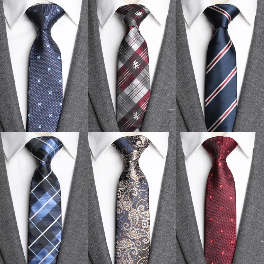 

Mens Tie Formal Dress Necktie Stripe Slim Ties for Men Business Wedding Jacquard Bowtie Male Shirt Fashion Gift Fashion Gravata