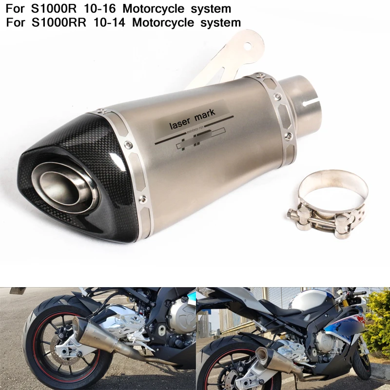 

60mm Motorcycle Modified Exhaust Muffler Pipe System With DB Killer Silp on for bmw S1000R 2010 2011 2012 2013 2014 2015 2016