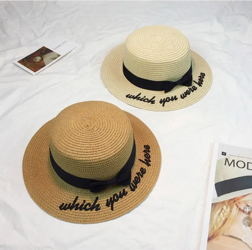 Новинка, летние женские шапки, Панама с бантом, Sombrero Sun, женская шляпа, соломенная складная шляпа, пляжные кепки с козырьком
