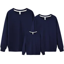 fall new cotton long sleeved sweater fashion slim couples family look hoodies