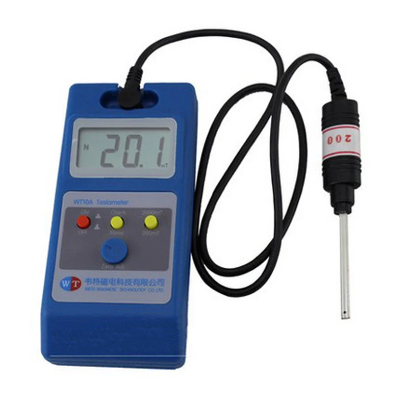Tesla Meter Detector WT10A Gaussian Magnetic Fluximeter Magnet Magnetometer Magnetic Field Strength Detector HT-20 gaussian de noising techniques