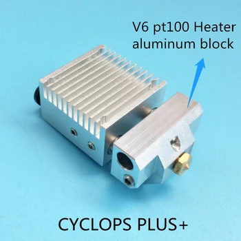 

3D Printer parts Multi Color Cyclops 2 In 1 Out Titan Aero Aluminium Heater Block