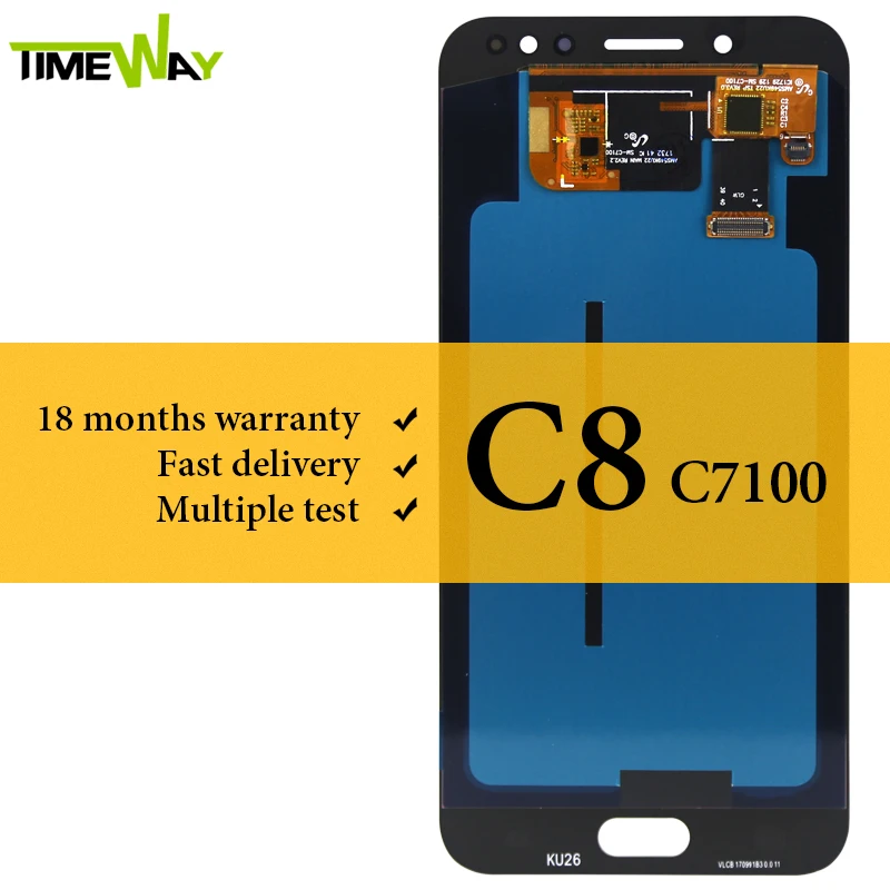 Per Samsung C8 C7100 Display Lcd Amoled Con Touch Screen Digitizer Assembly Per Samsung C8 C7100 Lcd Di Ricambio