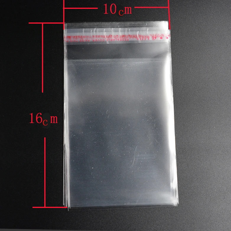 Pouchess 100 шт. 10x16 см цена прозрачный Виолончель мешок Ясно Resealable Пластик конверт маленький подарок Сумки Cookie упаковка