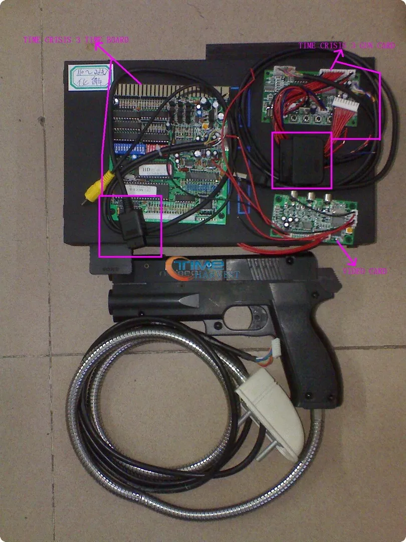 1 set of Time Crisis 3 Shooting Game Kit/Amusement Machine game/Simulator fire game/CGA monitor arcade cabinet