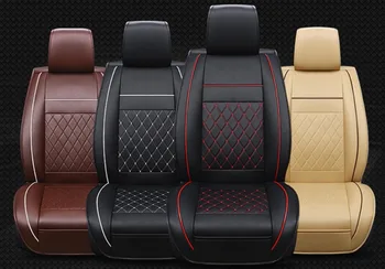 

Waterproof Car Seat Covers Universal PU Leather Auto Front Seat Cushion Protector Pad Mat Fit Most Car Accessories Interior