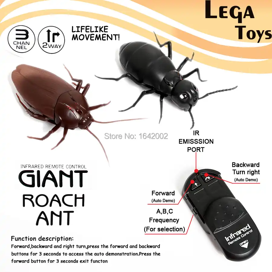 Telecomando A Raggi Infrarossi Gigante Scarafaggio E Formica Insetto Giocattoli Simulazione Realistica Movimento Elettrico Rc Giocattolo Per Adulti Prank Insetto Aliexpress