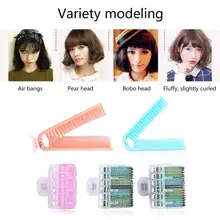 Модные DIY бигуди для волос Профессиональный парикмахерский инструмент Портативный Прямой гребень для волос и воздушные челки роликовые бигуди для волос пушистые