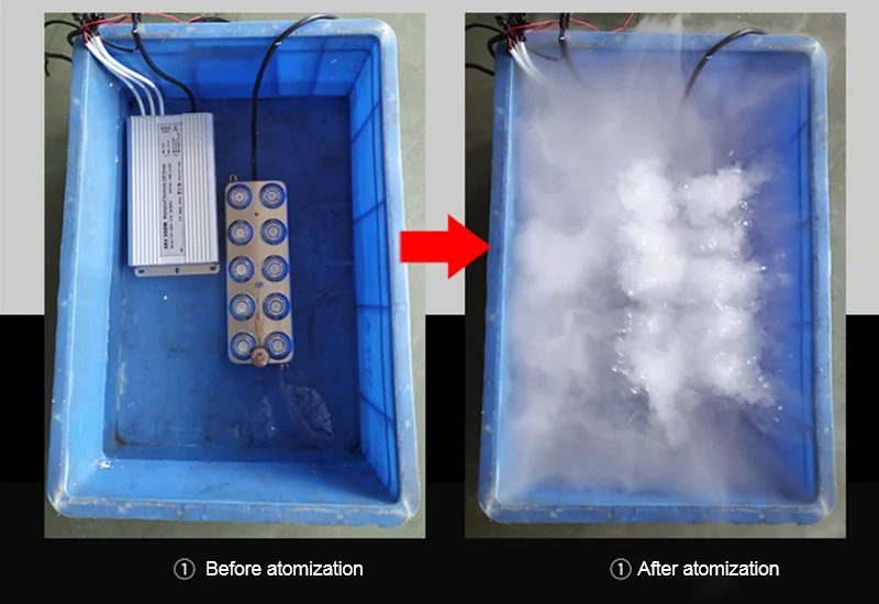 Новый бренд устройство для ультразвуковых аэрозолей увлажняющий спрей туманообразователь 10 головок увлажнитель 5 кг/ч 48 В