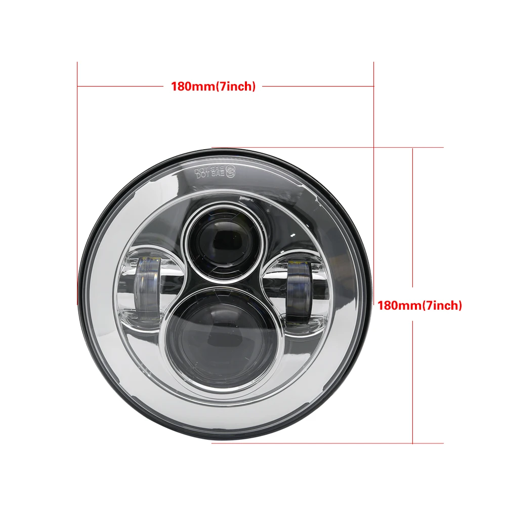 Newest 7 Inch LED Headlamp Halo Ring Amber Turn Signal For Lada Niva 4x4 Suzuki Samurai 7 LED DRL Halo Headlights For VAZ 2101 (1)