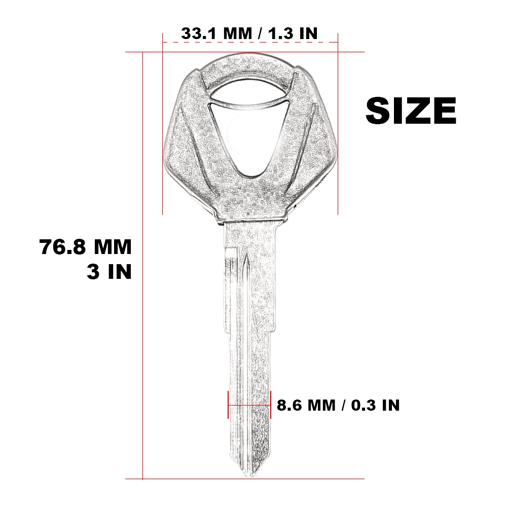 Replace Motorcycle Uncut Blade Blank Key for YAMAHA YZF R1 YZFR6 MT-09 MT10 MT07