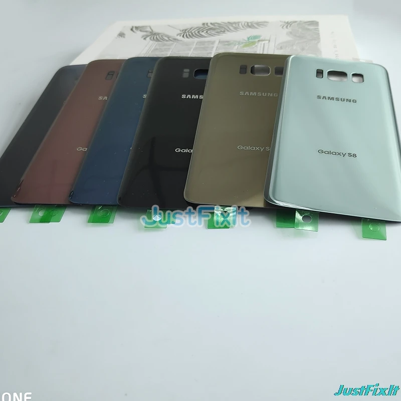 Для SAMSUNG Galaxy S8 G950 S8+ S8Plus G955 задняя крышка батарейного отсека задняя стеклянная крышка Корпус чехол Замена батарейного отсека