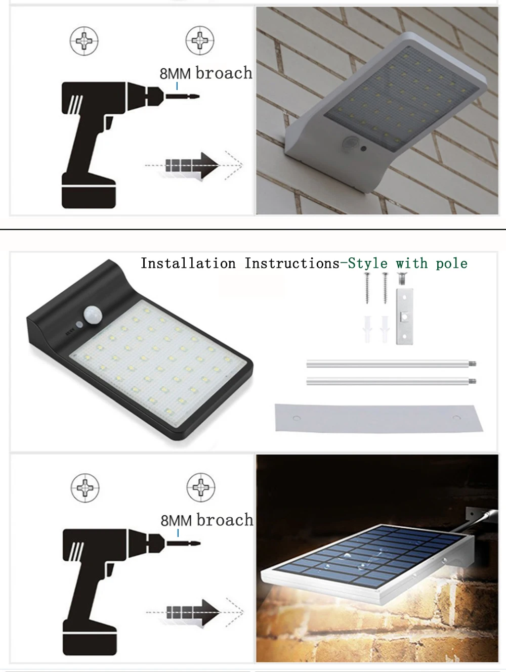 pir sensor de movimento ao ar livre